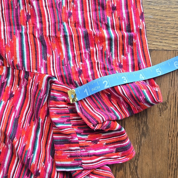 Loft Pleated High-rise Colorful Linen Blend High-Rise Shorts Size Medium - Picture 9 of 9